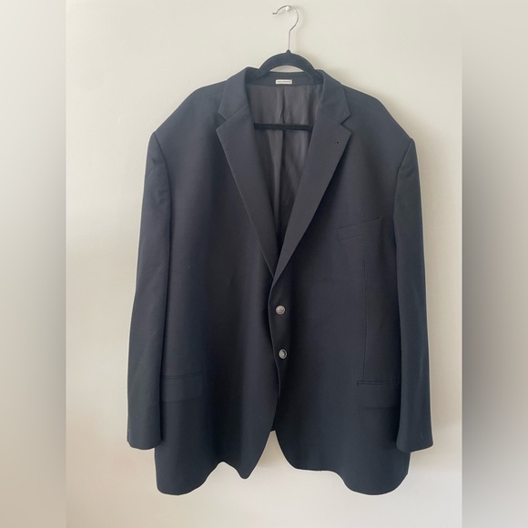 Joseph Abboud Black 100% Wool Executive Fit Blazer Big & Tall 60 Regular